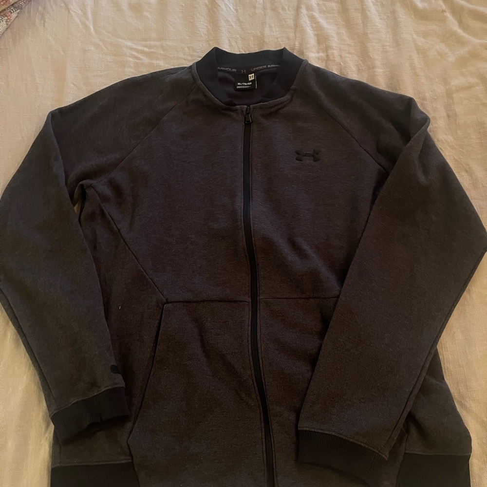 Under Armour Men's Dark Gray Zip-Up Sweater